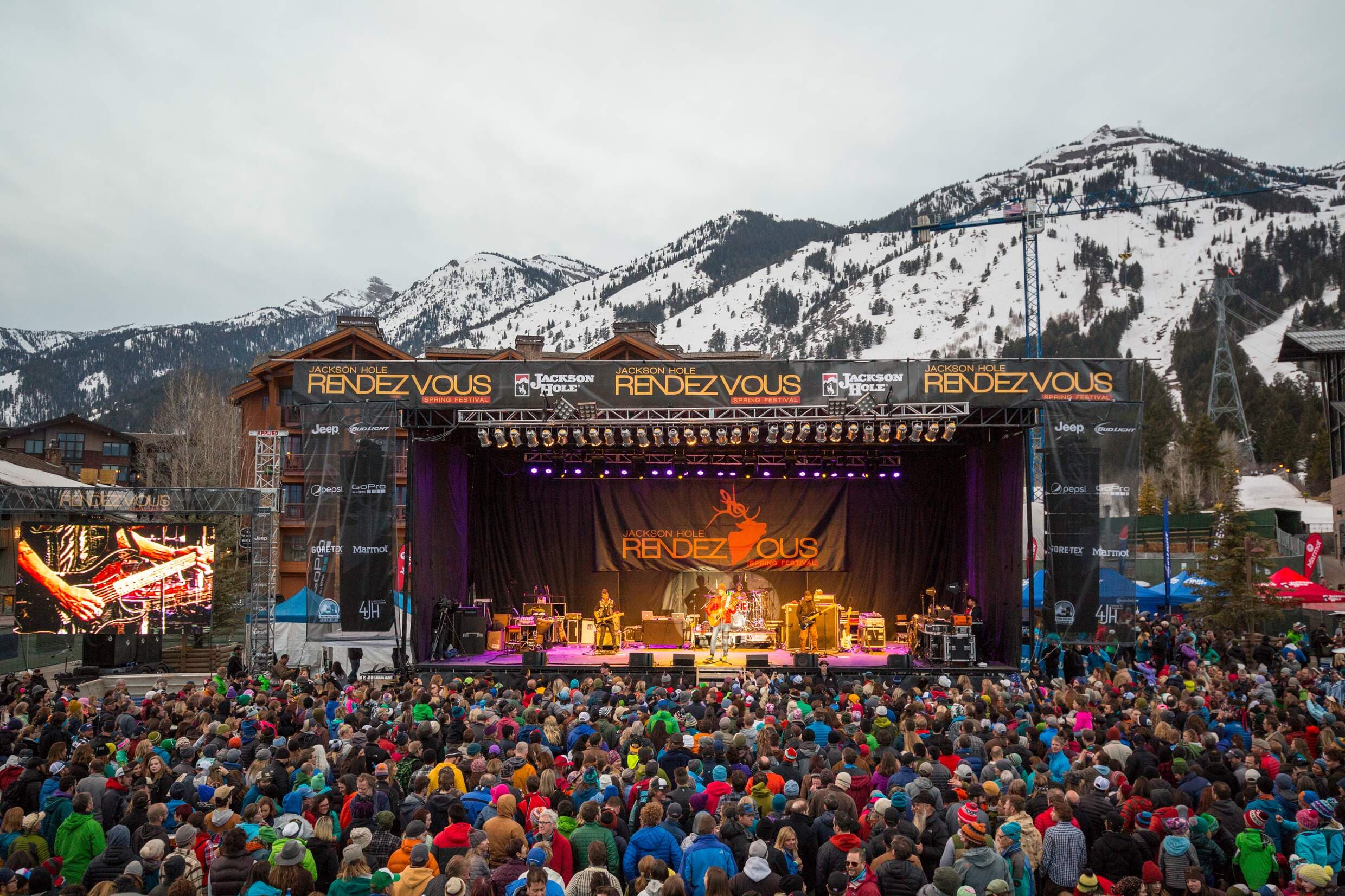 The stage at Rendezvous Music Festival in Spring in Jackson Hole.