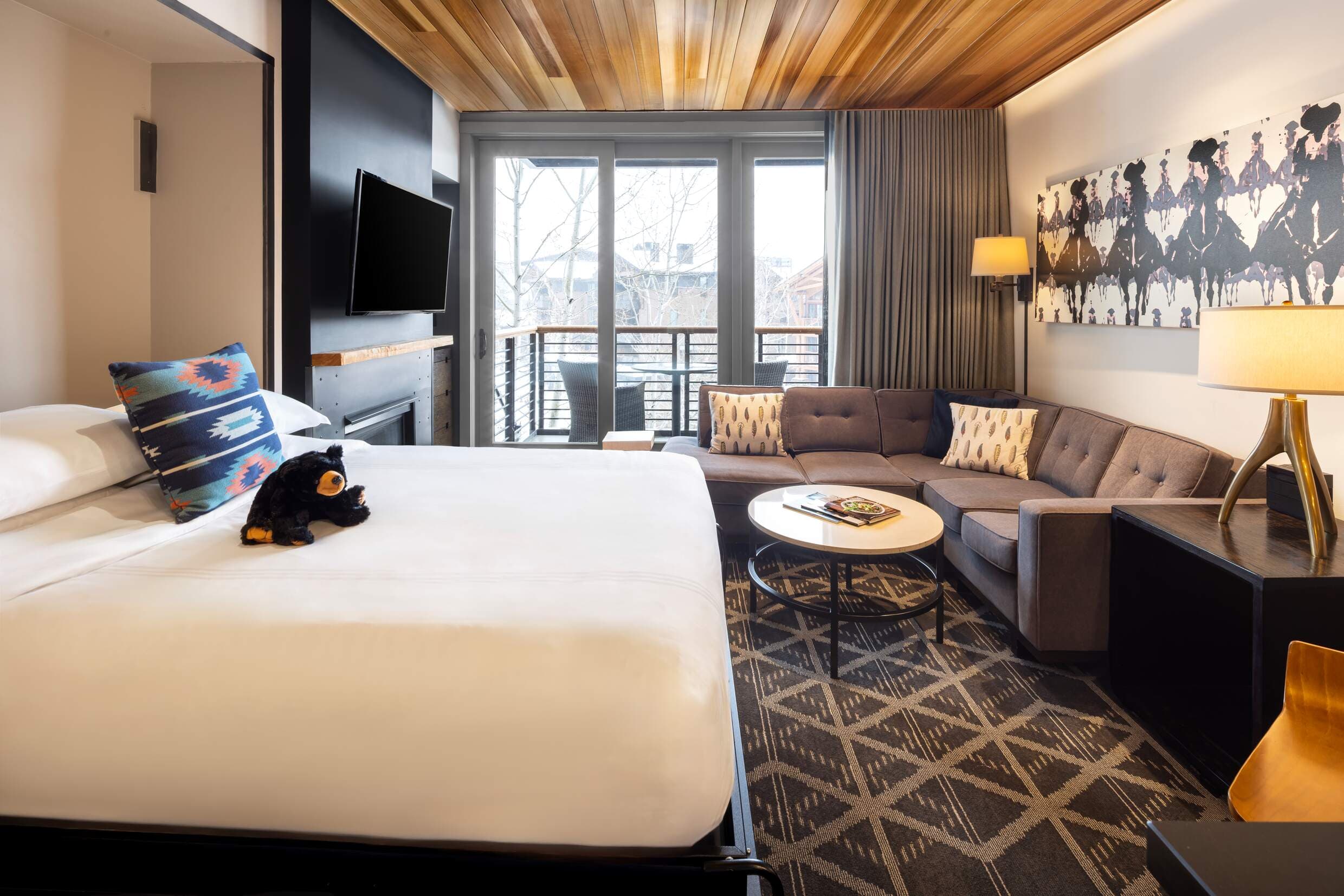 Queen Murphy Bed in the Urban Studio at Hotel Terra in Jackson Hole, Wyoming.