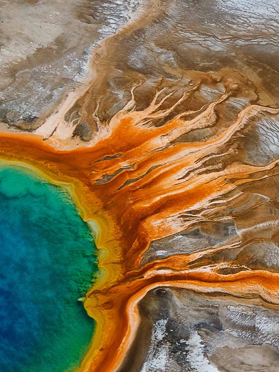 Grand Prismatic spring in Yellowstone.