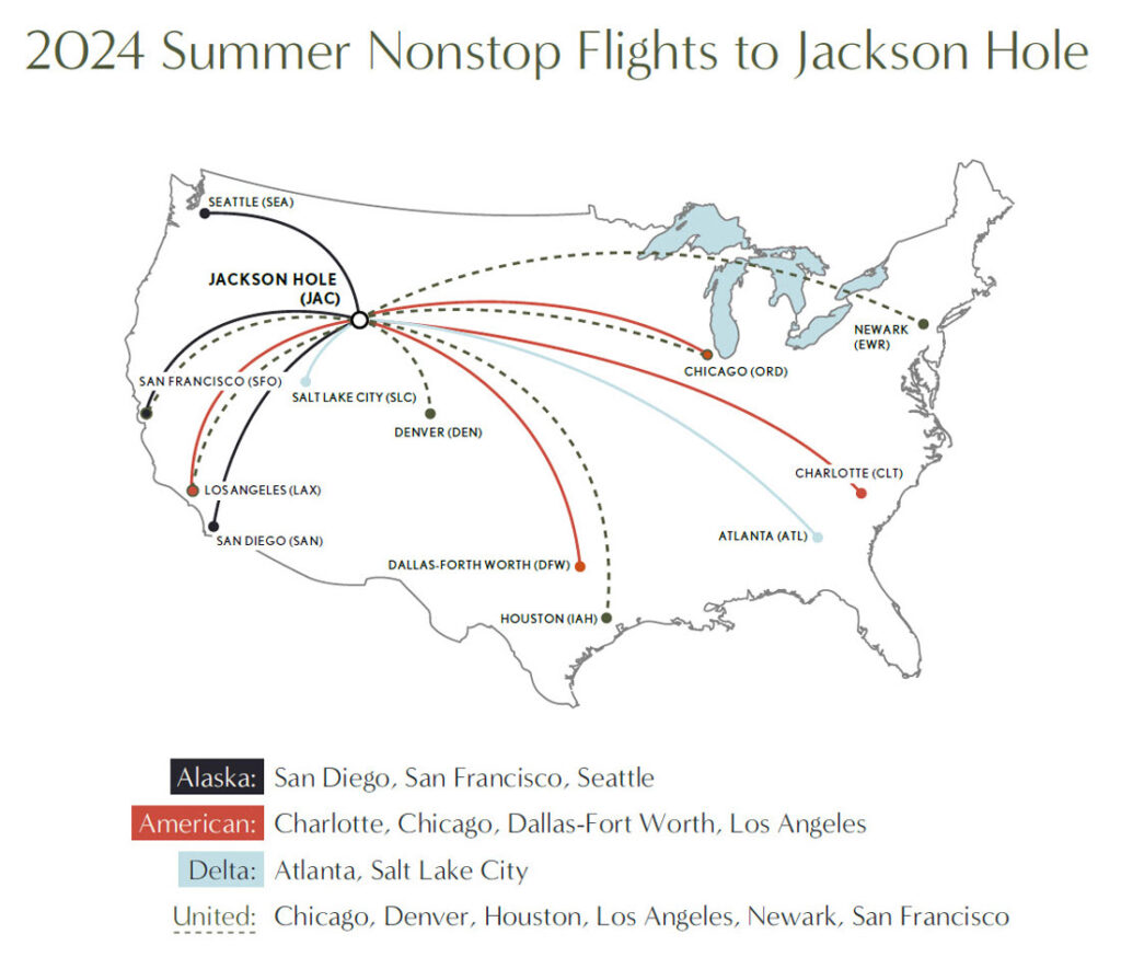 2024 Summer Flight Map.