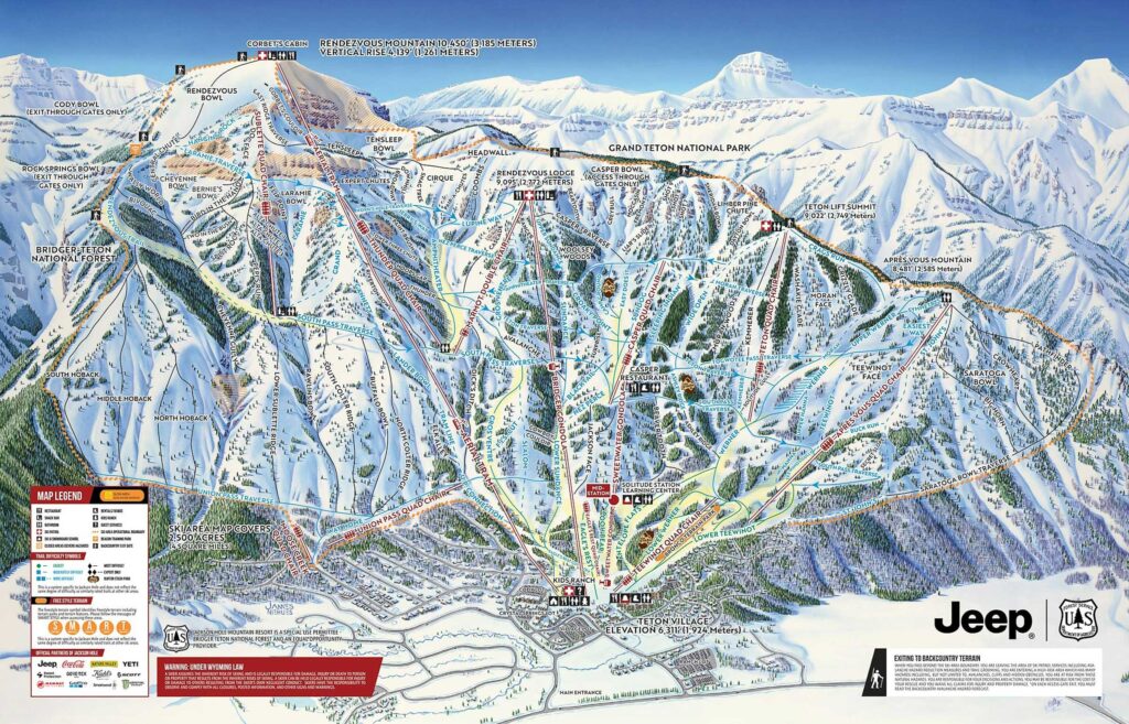 Jackson Hole Mountain Resort Trail Map